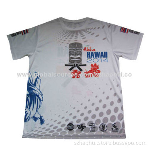 Men's 100% sublimation dry-fit polyester t-shirt, OEM custom order is welcome